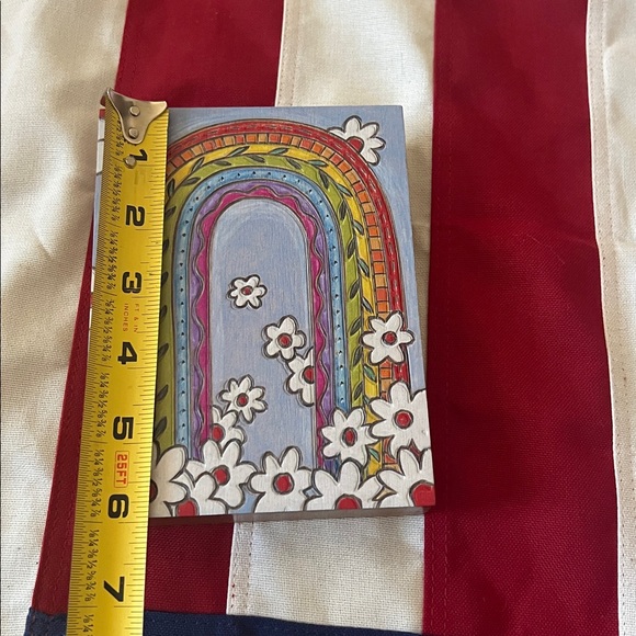 Rainbow and daisy wood wall block - Picture 5 of 10